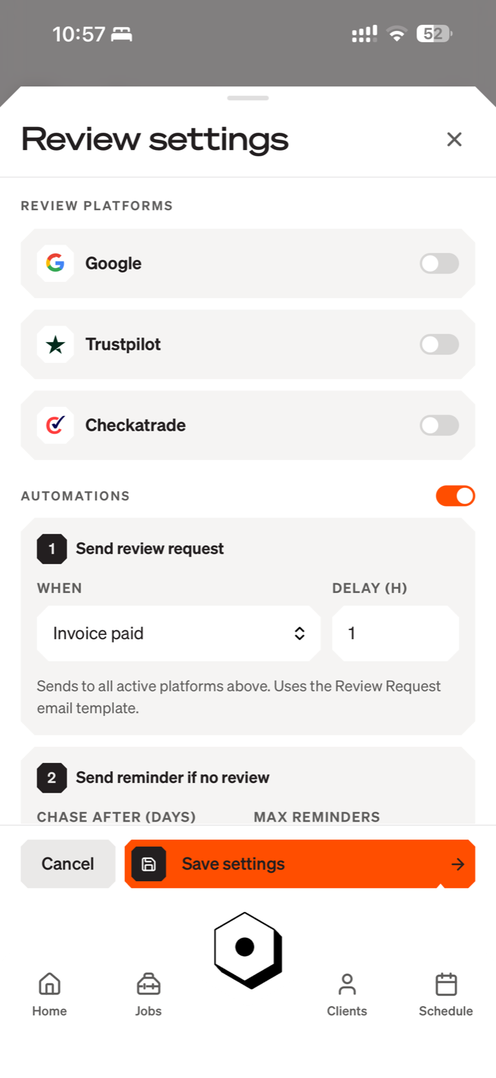 Original Mucka app: Integrations