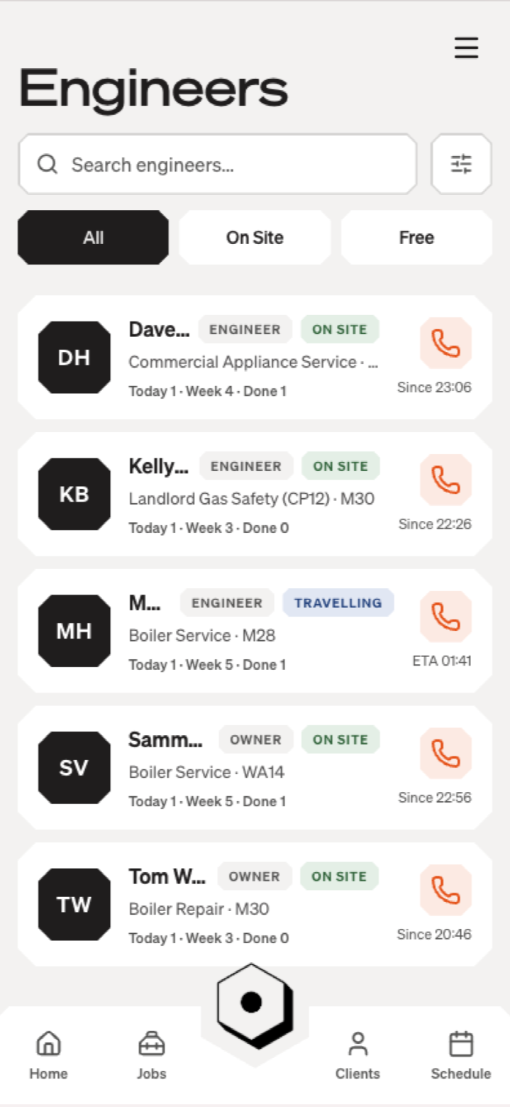 Original Mucka app: Manage the team